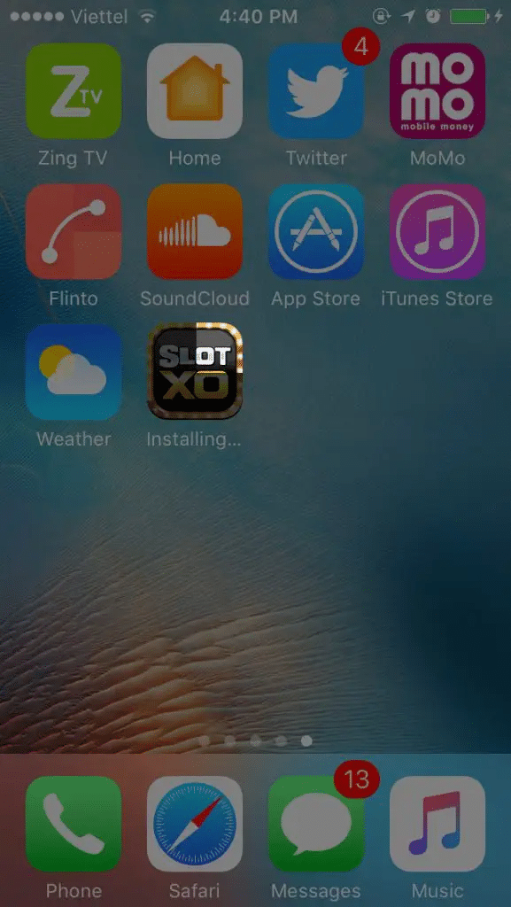 STEP 2 รอการติดตั้งลงบนมือถือ