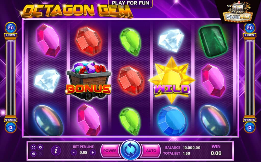 ตัวอย่างสล็อต Octagon Gem