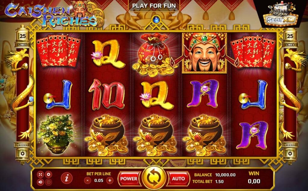 ตัวอย่างสล็อต Caishen Riches