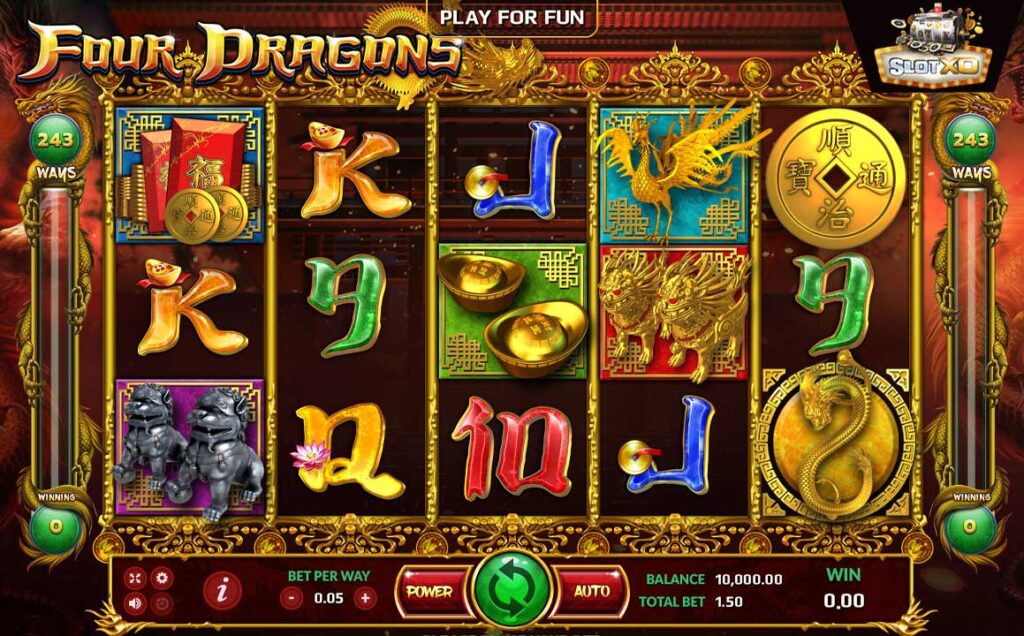 ตัวอย่างสล็อต Four Dragons