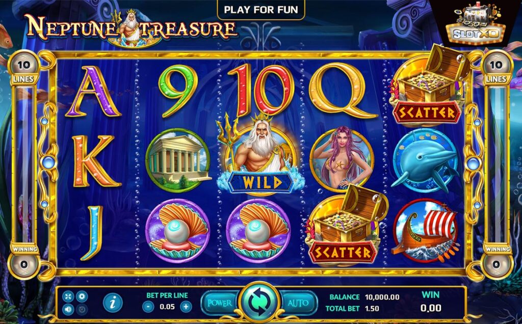 ตัวอย่างสล็อต Neptune Treasure