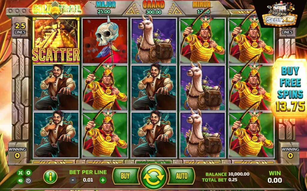 ตัวอย่างสล็อต Gold Trail