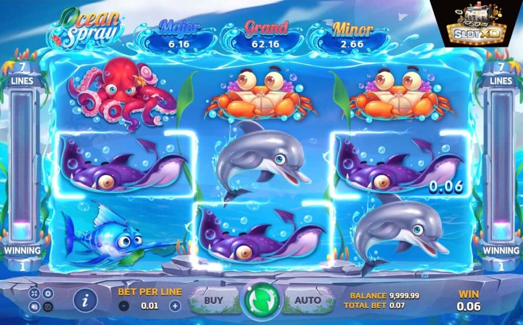 ตัวอย่างสล็อต Ocean Spray