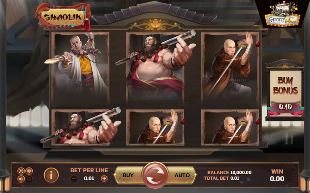 ตัวอย่างสล็อต Shaolin