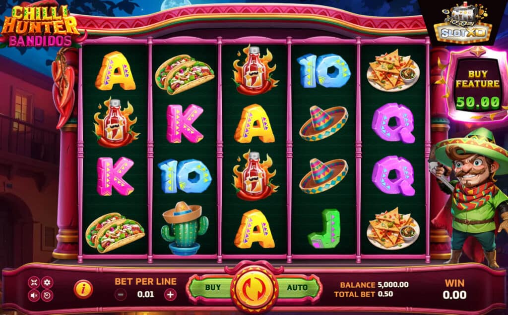 ตัวอย่างสล็อต Chilli Hunter Bandidos