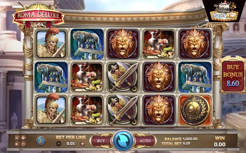 ตัวอย่างสล็อต Roma Deluxe