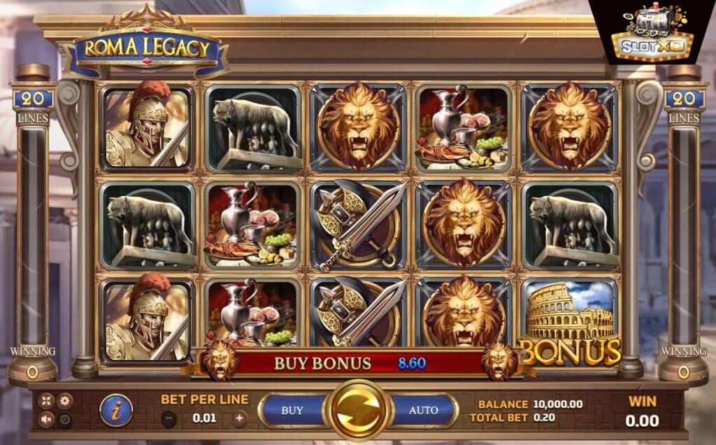 ตัวอย่างสล็อต Roma Legacy