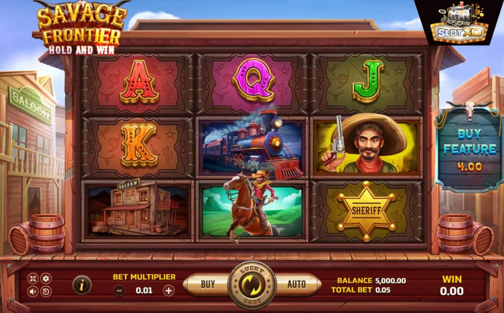 ตัวอย่างสล็อต Savage Frontier Hold And Win
