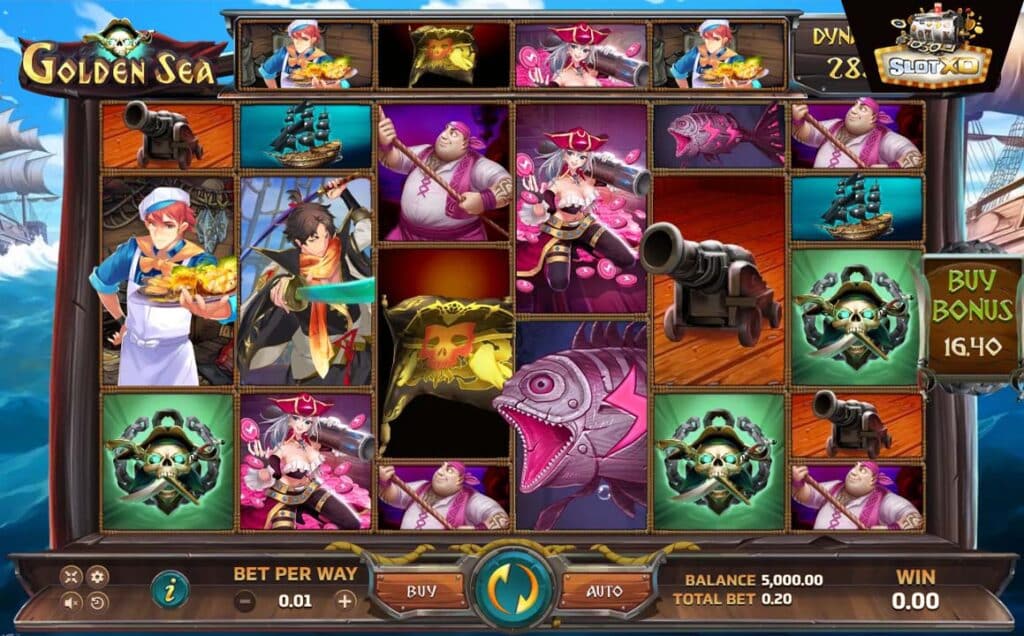 ตัวอย่างสล็อต Golden Sea