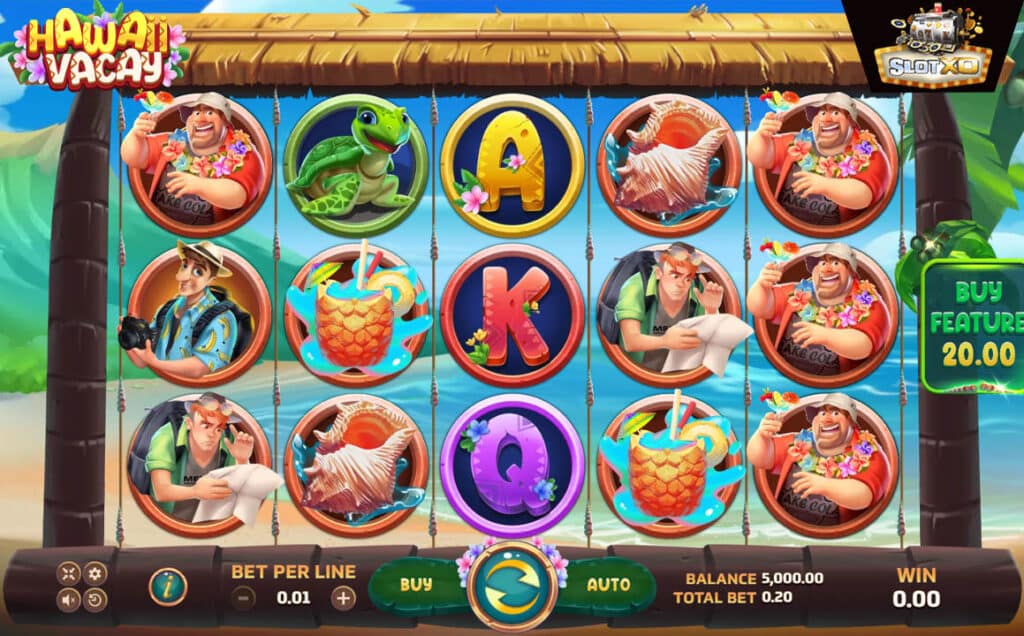 ตัวอย่างสล็อต Hawaii Vacay