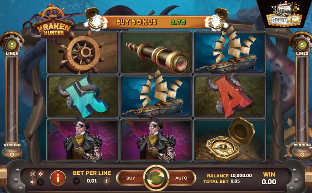 ตัวอย่างสล็อต Kraken Hunter