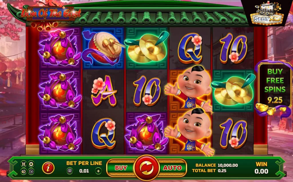 ตัวอย่างสล็อต Lion Of The East