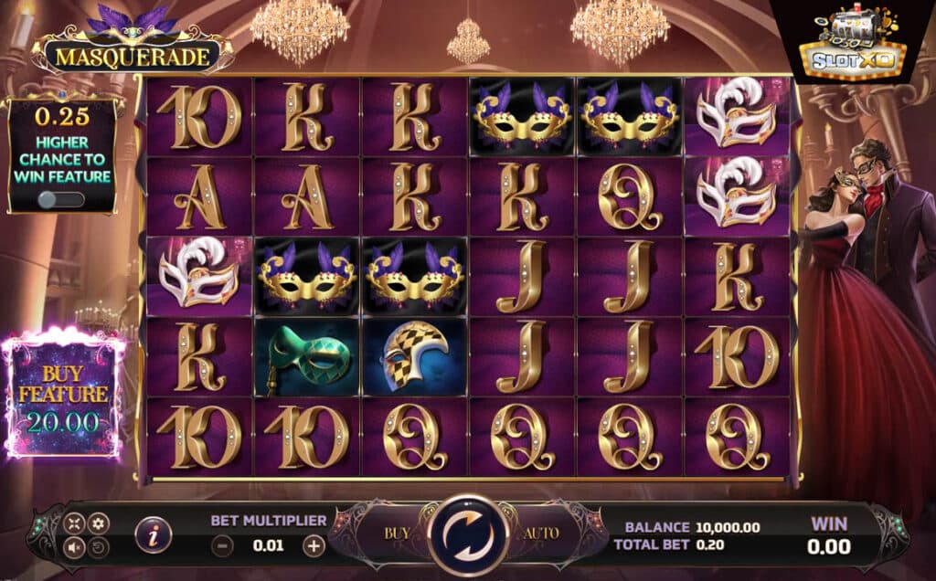 ตัวอย่างสล็อต Masquerade