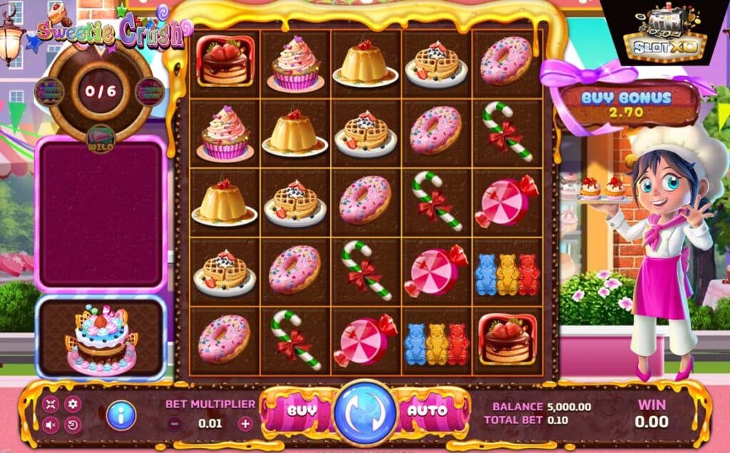 ตัวอย่างสล็อต Sweetie Crush
