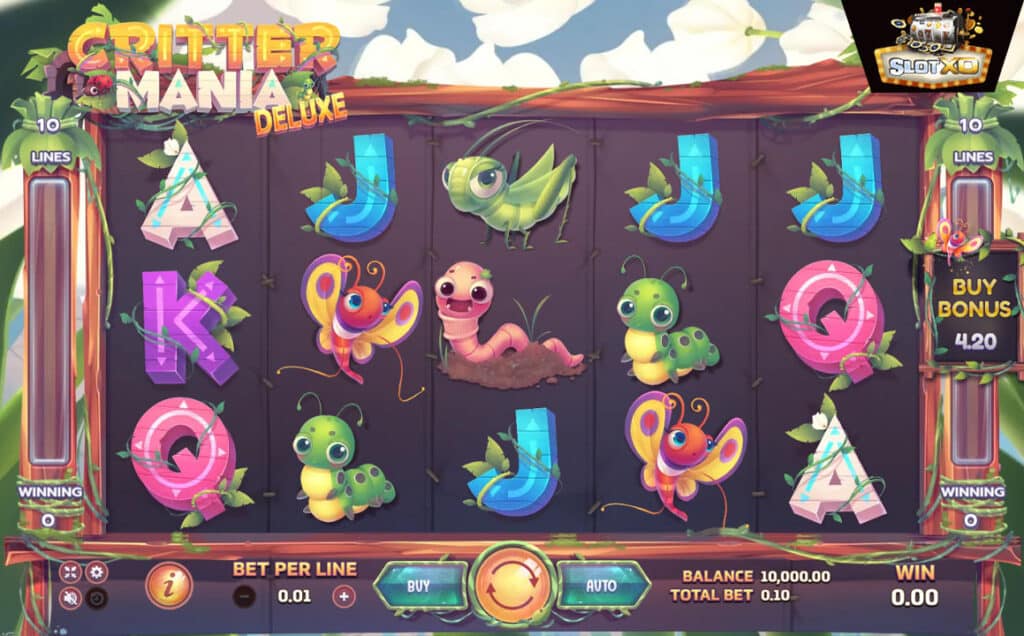 ตัวอย่างสล็อต Critter Mania Deluxe