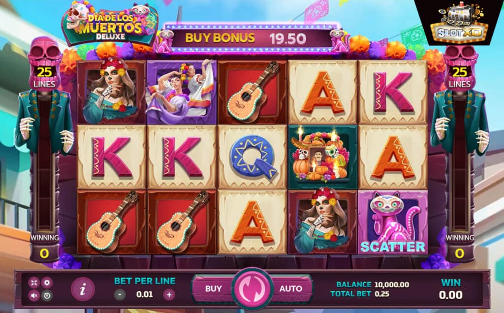 ตัวอย่างสล็อต Dia De Los Muertos Deluxe