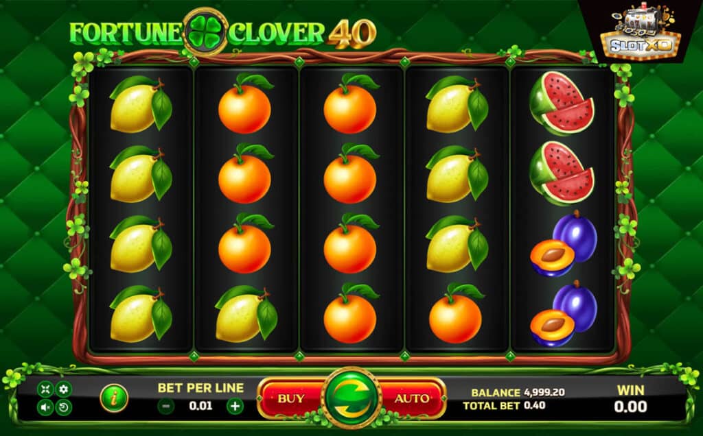 ตัวอย่างสล็อต Fortune Clover 40