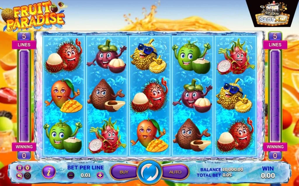ตัวอย่างสล็อต Fruit Paradise