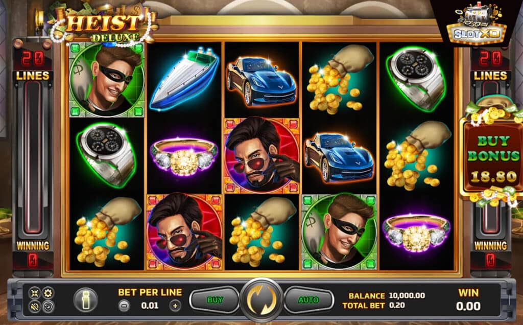 ตัวอย่างสล็อต Heist Deluxe