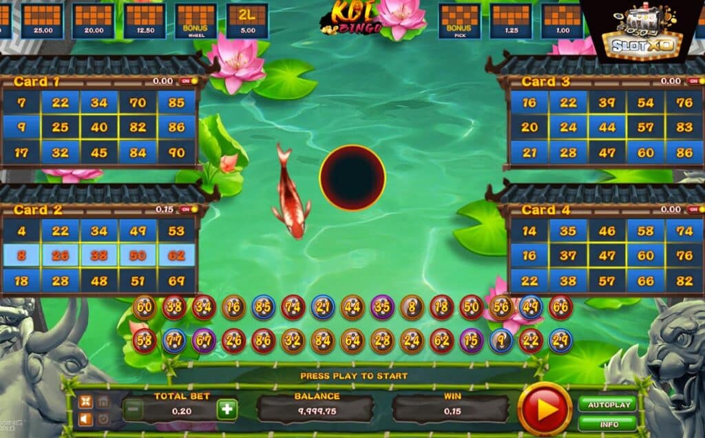 ตัวอย่างสล็อต Koi Bingo