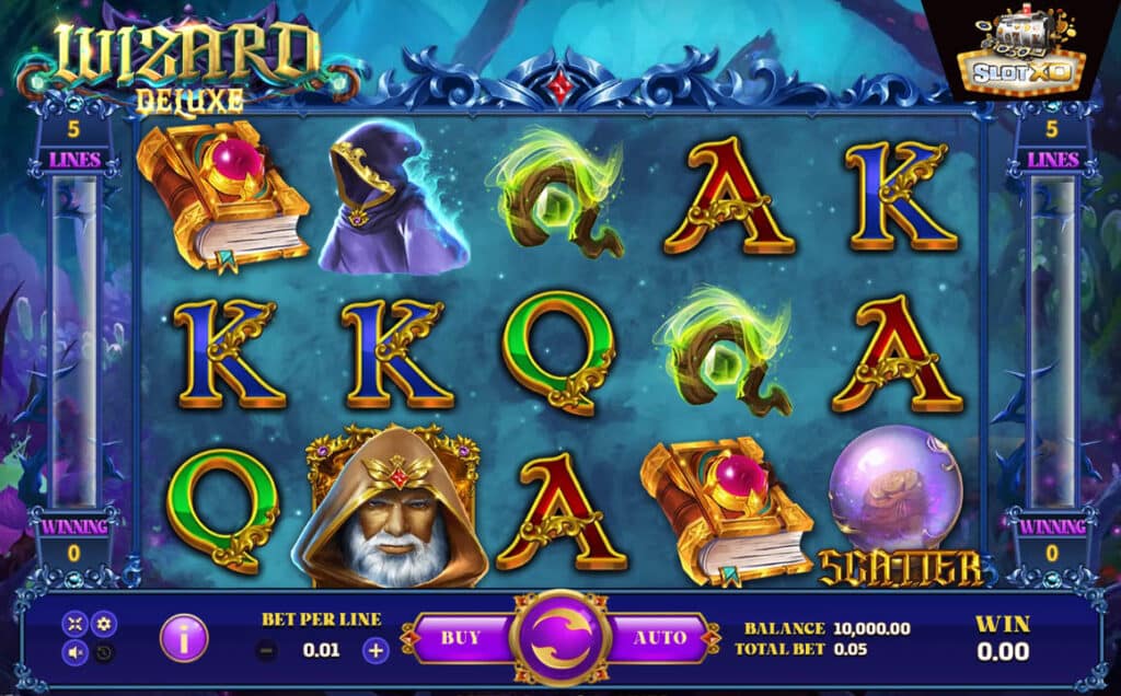 ตัวอย่างสล็อต Wizard Deluxe